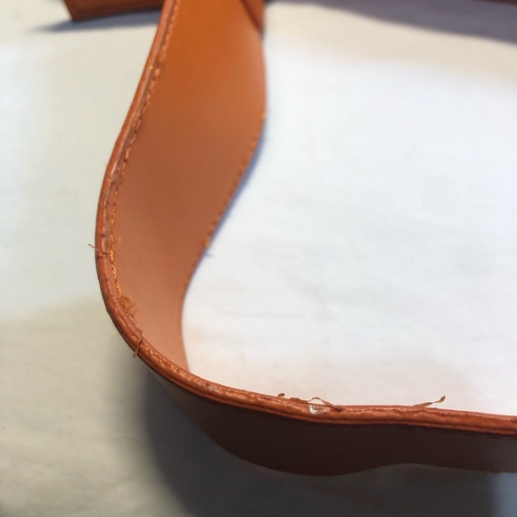 Orange Leather Shoulder Bag Purse unbranded - Picture 4 of 16